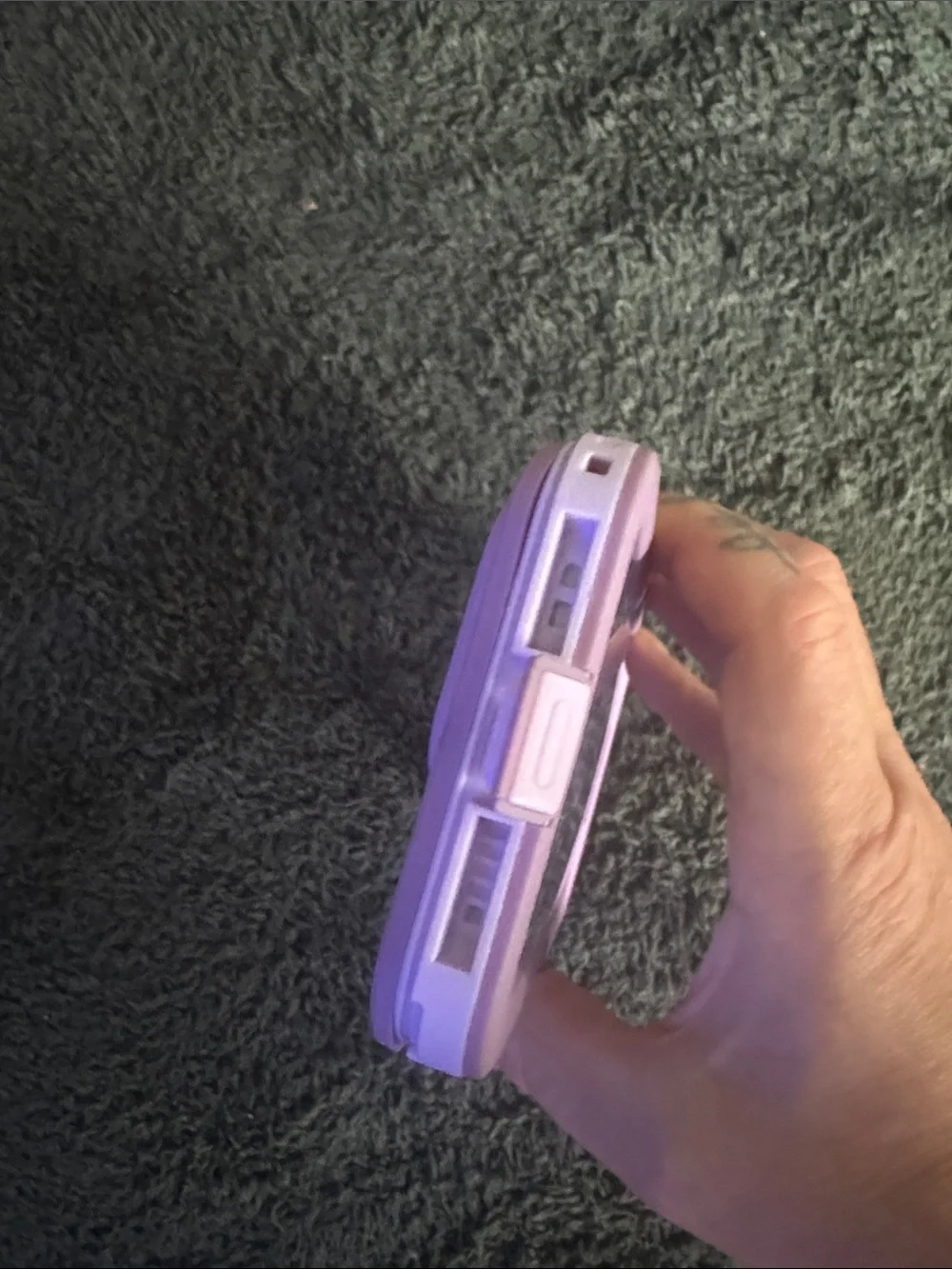 Purple Clear MagSafe-Compatible Protective Phone Case